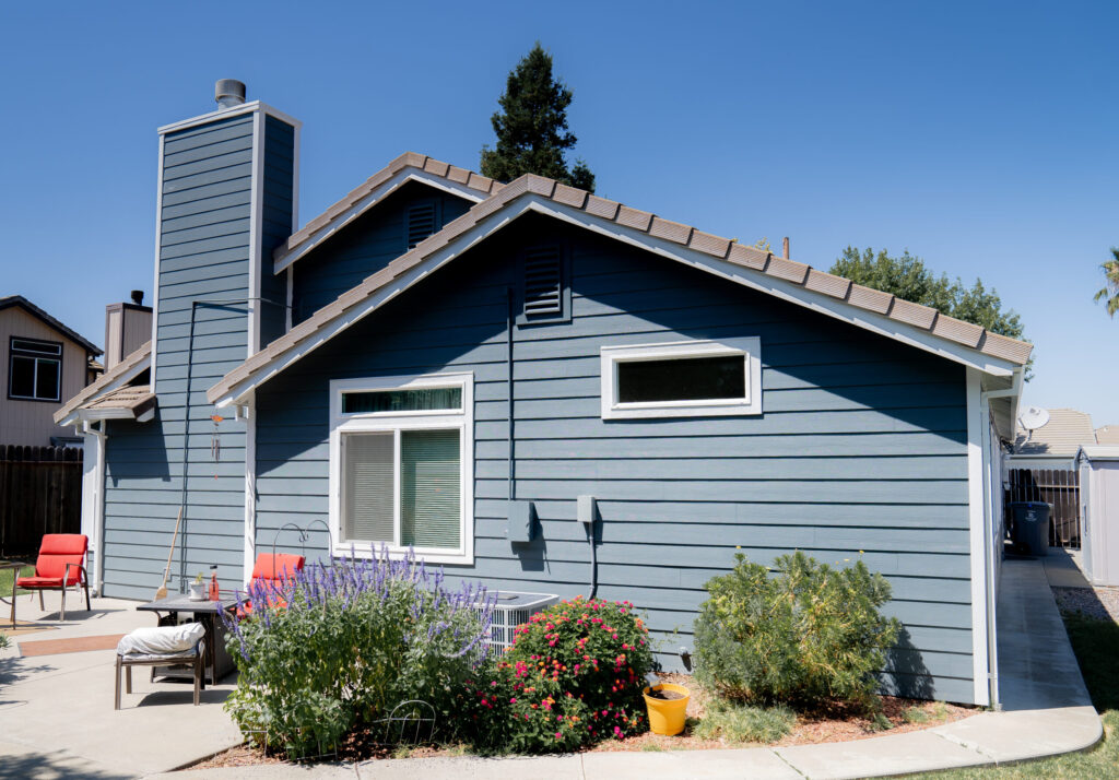 grey siding house